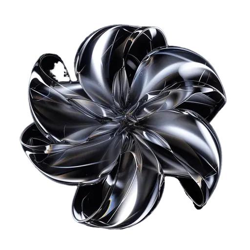 Decorative steel flower design element